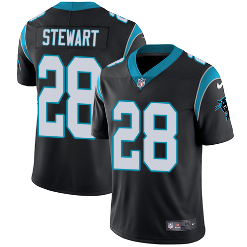 Nike Panthers #28 Jonathan Stewart Black Team Color Youth Stitched NFL Vapor Untouchable Limited Jersey